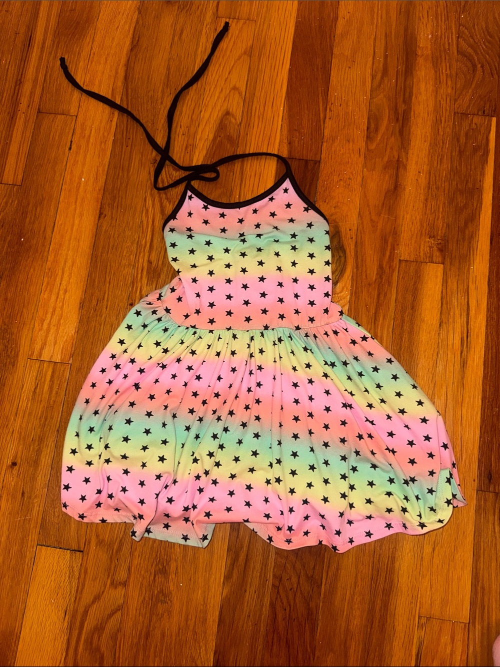 Pixielane Girls Rainbow Star Halter Dress